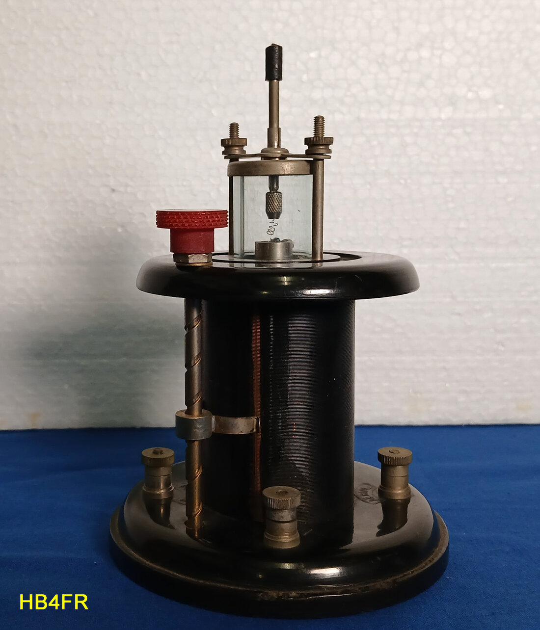 Poste à galène ancien avec casque